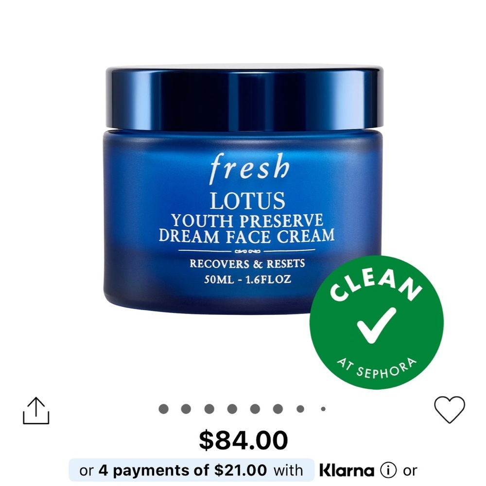 Fresh Lotus Youth Preserve Dream Face Cream - Deep Blue